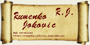 Rumenko Joković vizit kartica